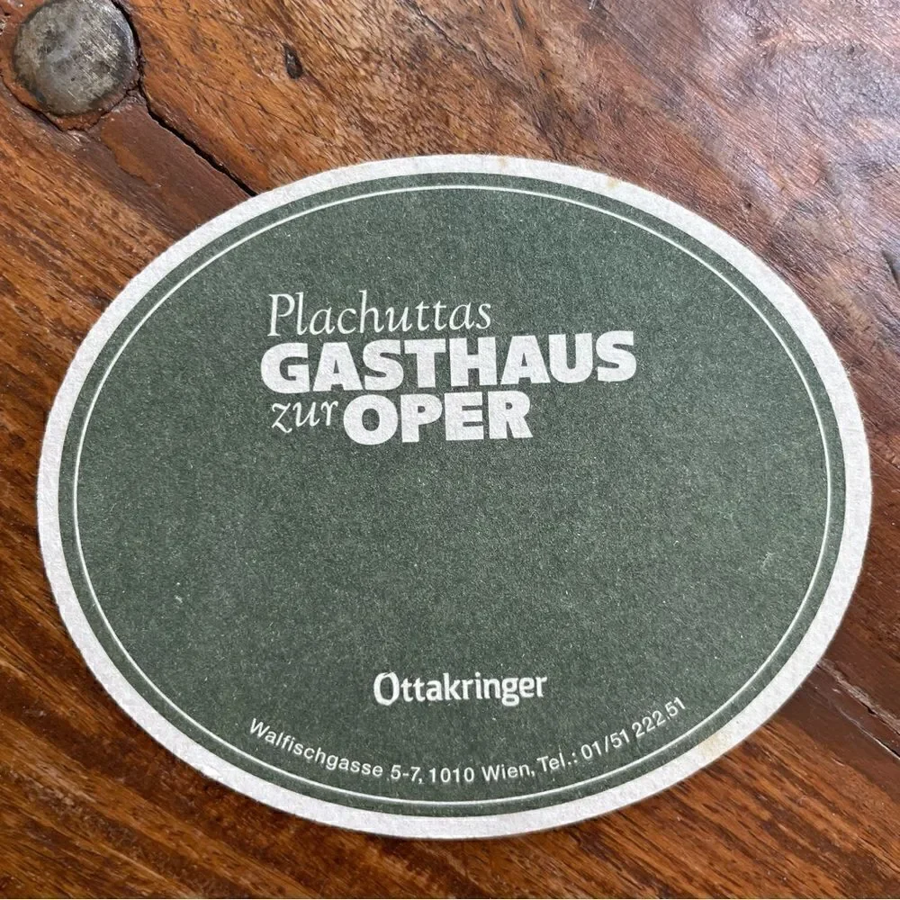 Set of 2 European Paper Beer Coasters Munich and Vienna